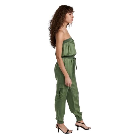 Cinq a Sept Jumpsuit in Olive Green I Size XL - Picture 6 of 8